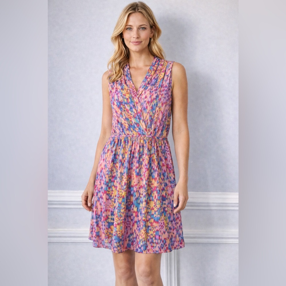 Aqua Colorful Sleeveless Midi Dress